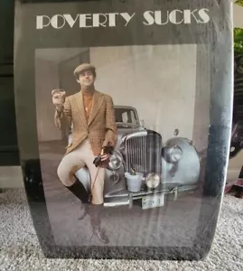 Original Poverty Sucks Poster Board 1982 Marion Chamblee Ross Jerry Mesmer - Picture 1 of 8