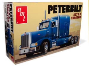 AMT 1/24 SCALE PETERBILT 377 A/E TRANSPORT TRUCK MODEL KIT W/ 285 PARTS 1337 F/S - Picture 1 of 5