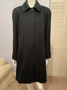 HOLLY DEB Women’s Vintage Hunter Green Wool Swing Coat Collar Pockets Lined S/M - Picture 1 of 13