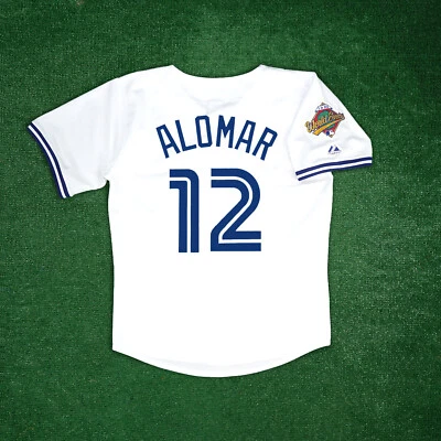 Camiseta deportiva local Roberto Alomar 1992 Toronto Blue Jays Cooperstown Serie Mundial para hombre Foto 1 de 4