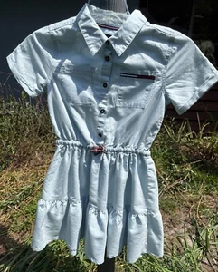 Tommy Hilfiger Girls Denim Dress Size 12/14 - Picture 1 of 7