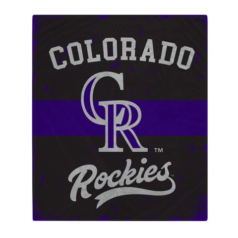 Colorado Rockies 60'' x 70'' Retro Stripe Flannel Fleece Blanket Cover