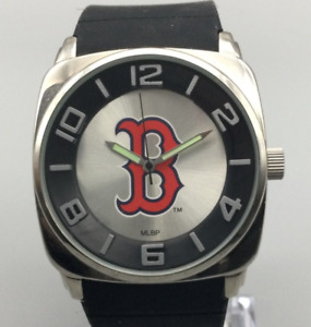 Boston Red Socks MLB Watch Men Silver Tone Baseball 41mm Logo Dial New Battery
