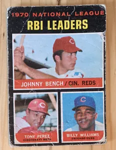 1970 National League RBI Leaders Johnny Bench Tony Perez Billy W #64 OPC 1971 - Bild 1 von 2