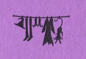 WITCHES CLOTHES halloween die cuts scrapbook cards - Picture 1 of 1