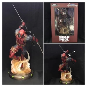 14in X-Men Running Deadpool G2 PVC Diorama Replaceable Knife Figure Statue Boxed - Picture 1 of 11