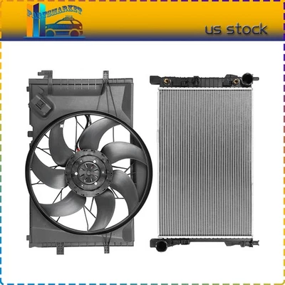 For 2003 2004-2005 Mercedes-Benz CLK320 A/C Radiator and Condenser Fan Assembly Foto 1 de 4