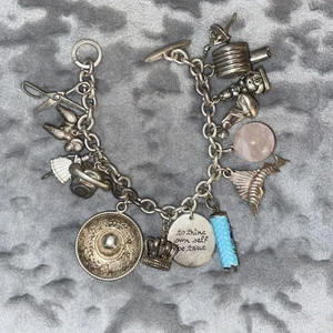 De colección Dije Pulsera Plata Esterlina Dijes Sombrero Teléfono Pez Espada Silbato ¡RARO! - Imagen 1 de 24