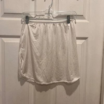 De colección Vanity Fair Mujer Talla M 16" M/40 Blanco Encaje Borde Nylon Medio Slip11-760 Foto 1 de 4