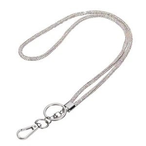 Cordón Bling, Cordón Cristal Estrás 19"/48cm para Llaves de Tarjeta de Identificación, Iridiscente - Imagen 1 de 6