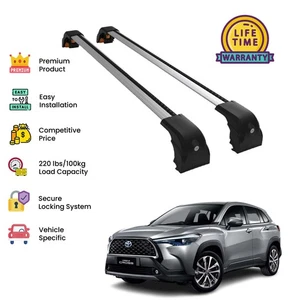 Premium Quality Roof Rack Cross Bar set Toyota Corolla Cross 2022-2025-Silver - Picture 1 of 12