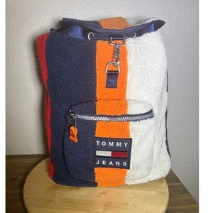 Tommy Hilfiger Tommy Jeans Color Block Fuzzy Backpack - Picture 1 of 10
