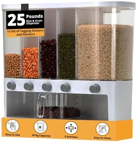 Ahornbaum 25 Pfund Trockenfutterspender für Getreide, Reis, Bohnen & Linsen - Küche - Bild 1 von 3