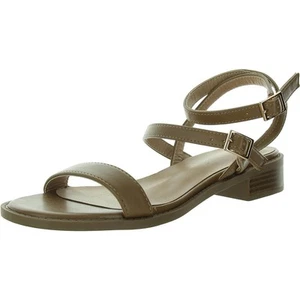 Journee Collection Womens Brown Round Toe Ankle Strap 7.5 Medium (B,M) BHFO 8869 - Picture 1 of 3