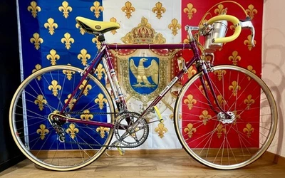 Raymond Poulidor Gr. 55 mit 10 Gänge von 1964 Originallack! Sehr selten! Leder! - Bild 1 von 4