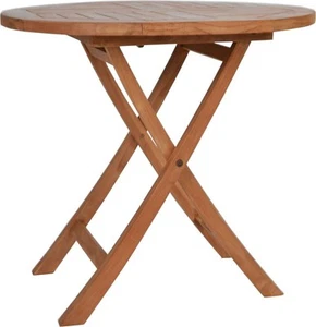 Gartentisch 80x75x80 cm Gartenmöbel Outdoor Modern Massivholz Teak Honig - Bild 1 von 5