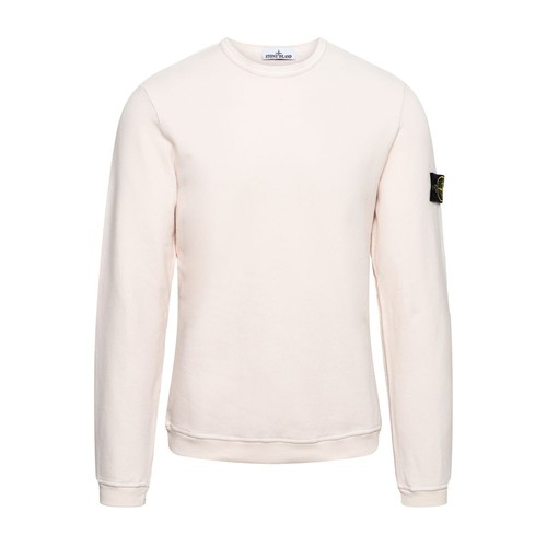 Felpa in pile Stone Island Stone 22FW con logo rosa chiaro 771561351 V0080