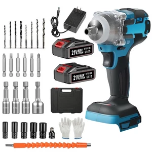 21V Brushless Impact Wrench, Cordless Electric Screwdriver, Rechargeable Dril... - Picture 1 of 8