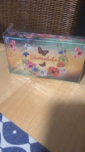 Zettelbox „Blumenliebe“ – Notizzettelhalter mit Post-its & Bleistift - Bild 1 von 2