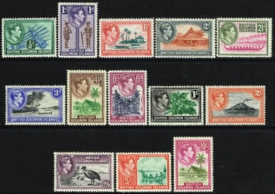 SG 60-72 БРИТАНСКИЕ СОЛОМОНОВЫ ОСТРОВА 1939 ОКОНЧАТЕЛЬНЫЙ НАБОР - УСТАНОВЛЕННЫЙ НОВОМ - Изображение 1 из 2