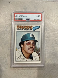 ⚾ 1977 Topps Reggie Jackson #10 Yankees PSA 6 EX-MT • HOF Slugger 🗽 - Picture 1 of 3