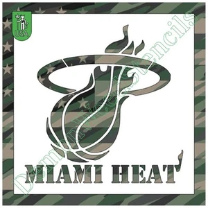 6"x6" Clear Plastic Stencil - Miami Heat Basketball (MCA199) (.007") - Picture 1 of 2