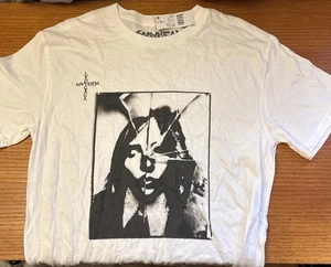 T-shirt Lady Gaga Mayhem bianca L maglietta fascia grafica nuova con etichetta - Foto 1 di 10