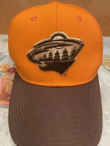 NHL Minnesota Wild Orange Adjustable Hunting Cap Hat Pheasant's Forever Polaris! - Picture 1 of 6