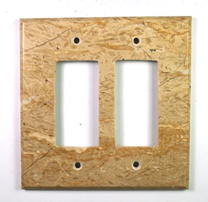 NUMMALITES FOSSIL - Double Rocker Switchplate (Nr24) Natural Stone Décor - Picture 1 of 1
