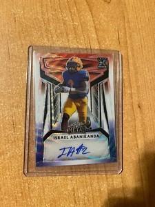 2023 Leaf Metal Football - Israel Abanikanda - RWB Wave XRC Auto #d 3/3
