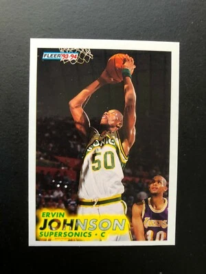 Bonita tarjeta Fleer de novato 1994 Ervin Johnson # 382 hecha en EE. UU. Foto 1 de 4