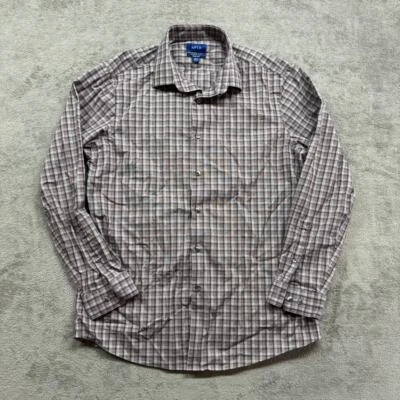 Apt 9 Button Up Shirt Mens Large Slim Flit Purple 16-16.5 Work Casual Formal - Image 1 of 4