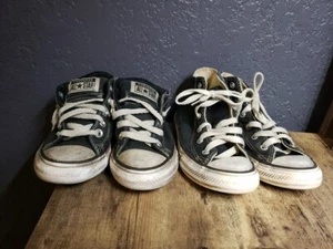Lotto di 2 Converse Chuck Taylor All Star nere 3J231 e A01720F giovani taglia US 13 - Foto 1 di 10