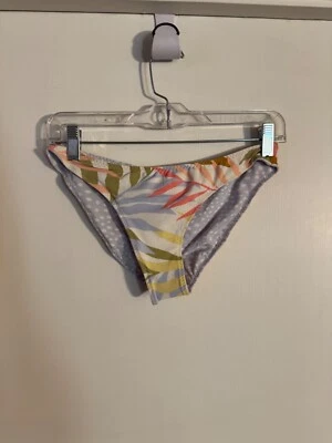 Mujer NUEVO CON ETIQUETAS BIllaBong" Naranja, Blanco Azul Claro Traje de Baño Parte Inferior Talla MED/10 Foto 1 de 2