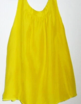 NW3 Hobbs Brook Swing Top zest yellow sleeveless blouse 100% silk Size 8 vgc - Imagem 1 de 4