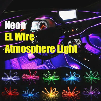 1-5m EL Wire Neon Lights LED Lamp Flexible Rope Tube LED Strip Party Car Decor ` - Image 1 of 4