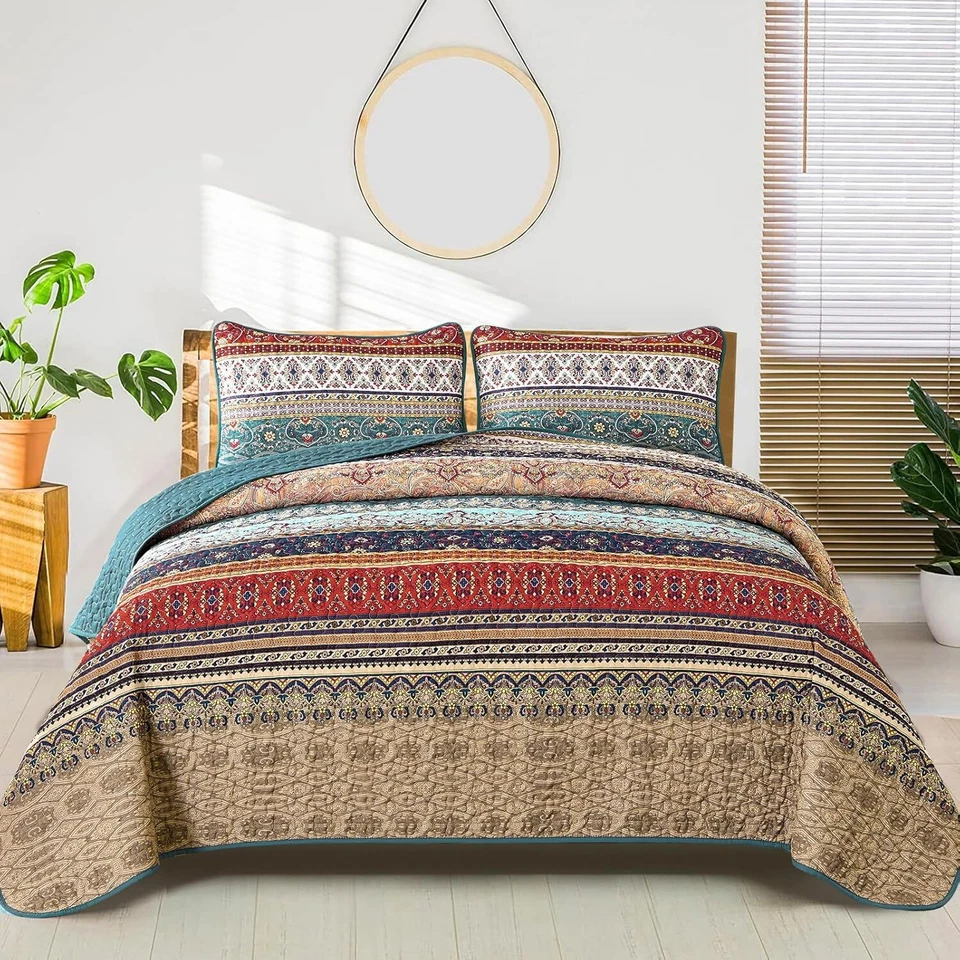 Juego de edredón WONGSBEDDING Boho Bohemio Queen King, colcha para todas las estaciones Foto 1 de 1