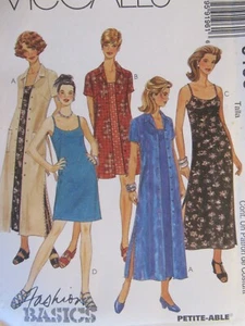 Schönes OOP McCALLS 9196 Misses Kleid & Unterkleid in 2 Längen MUSTER 4-6-8 UC - Bild 1 von 3
