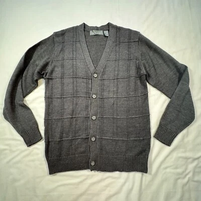 Cárdigan Oscar De La Renta Suéter Para Hombre Gris Medio Dadcore Oficina Abuelo Foto 1 de 4