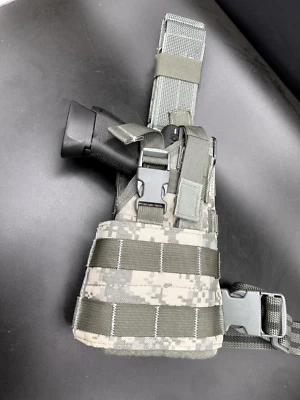 HK 45C Tactical w/ Light 🇺🇸 USA Holster  Canvas Leg Drop  Molle, H&K Heckler - Image 1 of 4