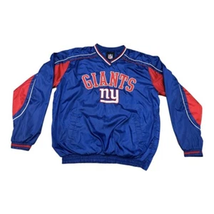 New York Giants NFL Jacket Mens Medium Windbreaker Pullover Rain Jacket - Picture 1 of 8
