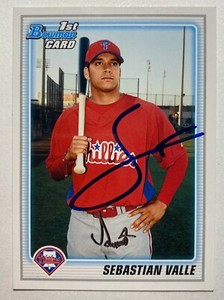 Sebastian Valle Signed Bowman #BP16 2010 Card Philadelphia Phillies Auto MLB RAD