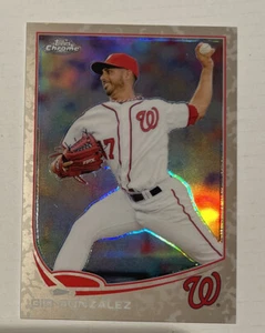 2013 TOPPS CHROME #213 GIO GONZALEZ CAMO REFRACTOR #03/15 SSP - Picture 1 of 2