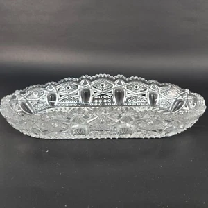 VTG LE Smith Heritage Quintec Clear Pressed Glass Relish Tray 1o" Retro Charm & - Picture 1 of 8