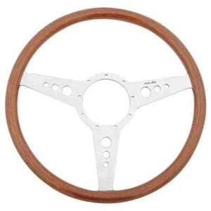 Volante Moto-Lita Mk9 Llanta 14 Radios Pulidos Caoba Agujeros Planos - Imagen 1 de 1
