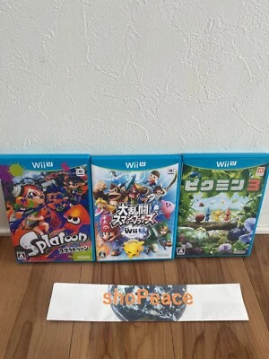 Nintendo Game wii U Splatoon mario pikmin 3 Japanese Version Video Games JP USED - Image 1 of 2