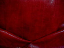 6-1/4Y DONGHIA RUBELLI ROUGE RED EMBOSSED FAUX SUEDE UPHOLSTERY FABRIC 