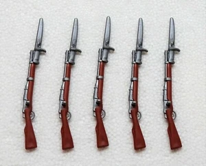 5 x KARABINER GEWEHR + BAJONETT SILBER PLAYMOBIL zu Royal Guard Soldat WW > SALE - Picture 1 of 4