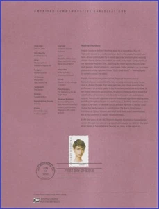 USA7 #3786 U/A SOUVENIR PAGE FDC   Audrey Hepburn - Picture 1 of 1