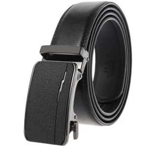 HJones Lujo Para Hombre Cinturón de Cuero Hebilla Automático Cinturón Trinquete Correa de Cintura Lo último - Imagen 1 de 4